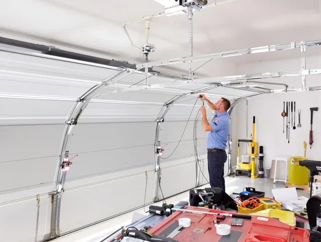Garage door cable repair service by Wareham Garage Door Repair in Wareham