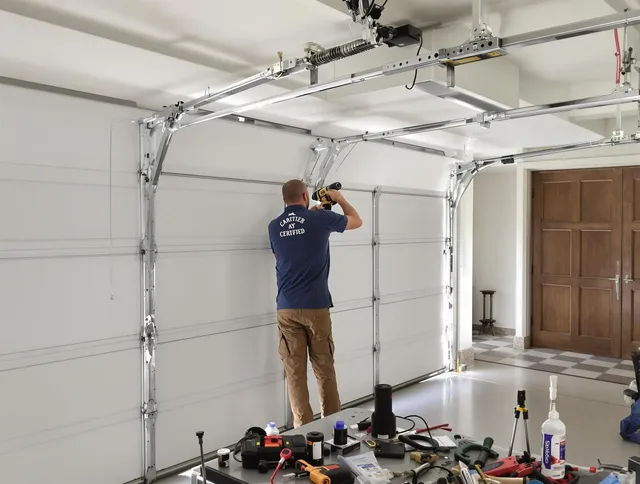 Wareham Garage Door Repair certified technician performing precision garage door repair in Wareham