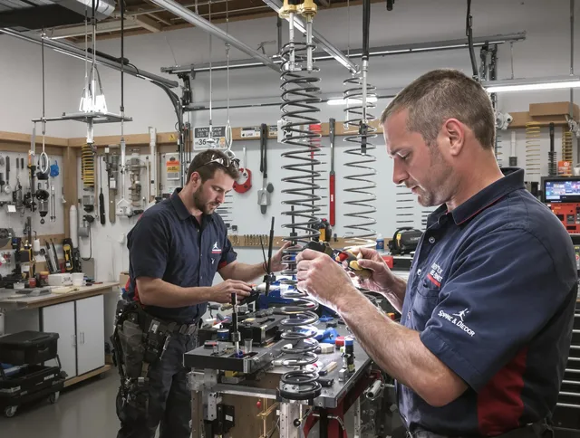 Garage door spring repair service by Wareham Garage Door Repair in Wareham